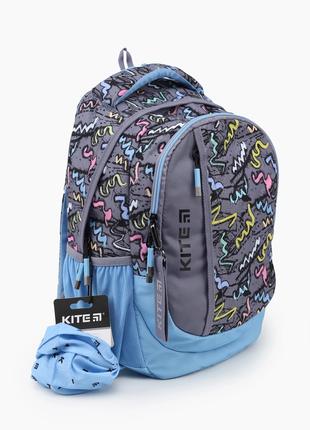 Рюкзак шкільний Kite K22-855M-1+баф Різнокольоровий (406327605...