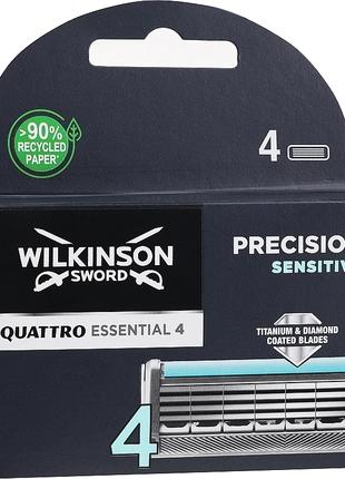 Лезо для бритви Wilkinson Sword Quattro Titanium Sensitive, 4 ...