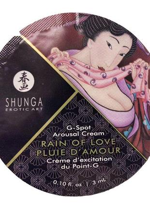 Пробник крему для стимуляції точки G Shunga RAIN OF LOVE (3 мл...