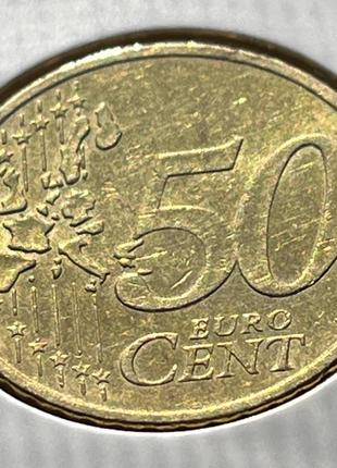 Монета Німеччина 50 євроцентів, 2002 року, Мітка монетного дво...