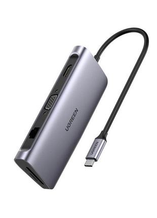 Концентратор USB Type-C Ugreen CM179 3xUSB 3.0 + HDMI + VGA + ...
