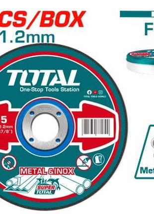 Отрезной круг по металлу TOTAL TAC2211255 (125х1.2х22.2м) 10 шт
