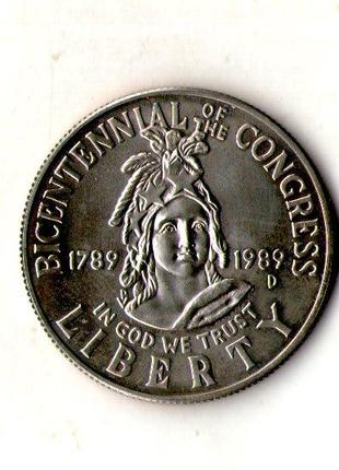 США ½ доллара, 1989 200 лет Конгрессу №1686