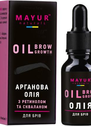 Масло для бровей и ресниц Mayur Oil Brow Growth Аргановое с ре...