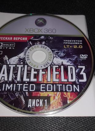 Игра Battlefield 3 диск DVD1 Xbox 360 game LT 2.0 LT 3.0 сетевая