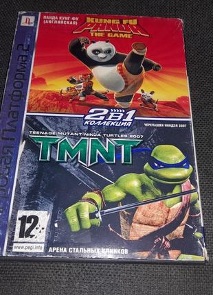 Игра Kung Fu Panda + Черепашки ниндзя TMNT PS2 Playstation 2 пс2