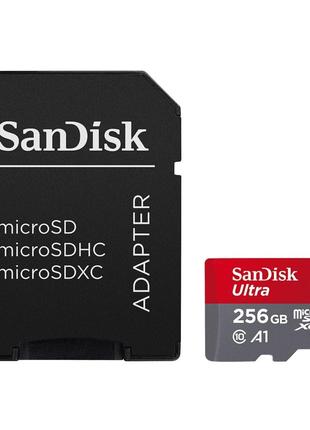 MicroSDXC (UHS-1) SanDisk Ultra 256Gb class 10 A1 (150MB/s) (a...