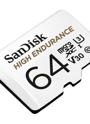 MicroSDXC (UHS-1 U3) SanDisk High Endurance 64Gb class 10 V30 ...