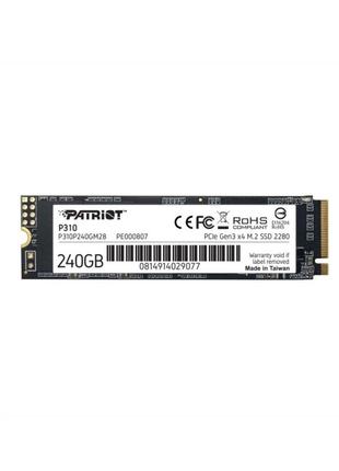 SSD M.2 Patriot P310 240GB NVMe 2280 PCIe 3.0 3D TLC