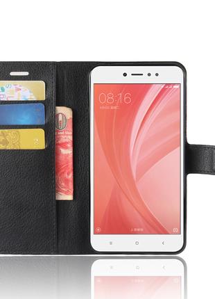 Чехол-книжка Litchie Wallet для Xiaomi Redmi Note 5A Prime Bla...
