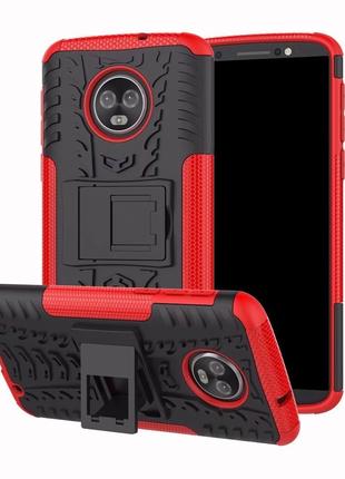 Чехол Armor Case для Motorola Moto G6 Plus XT1926 Красный (hub...