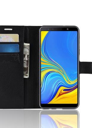 Чехол-книжка Litchie Wallet для Samsung A750 Galaxy A7 2018 Bl...