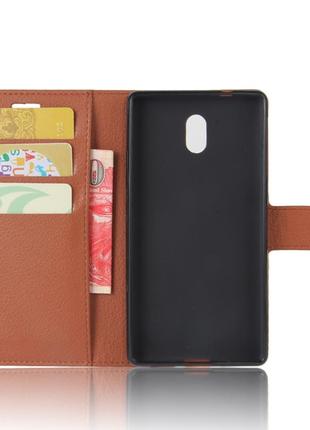 Чехол-книжка Litchie Wallet для Nokia 3 Коричневый (hub_Xbja59...