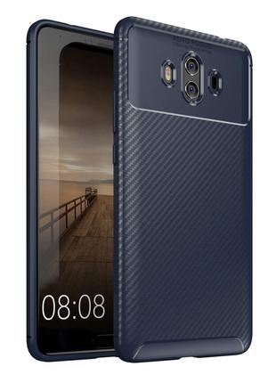 Чехол Carbon Case Huawei Mate 10 Синий (hub_Hqud67623)