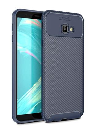 Чехол Carbon Case Samsung J415 Galaxy J4 Plus Синий (hub_EqJf1...