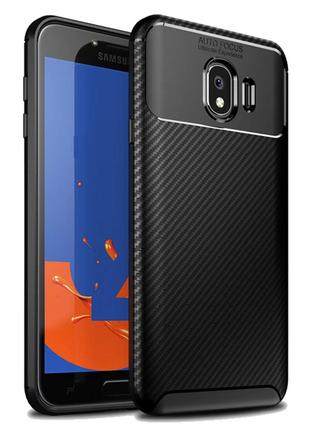 Чехол Carbon Case Samsung J400 Galaxy J4 2018 Черный (hub_NijL...