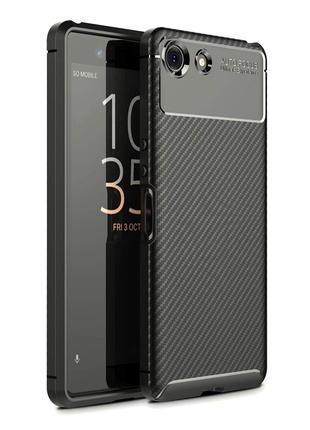 Чехол Carbon Case Sony Xperia Ace Черный (hub_ztoq99422)