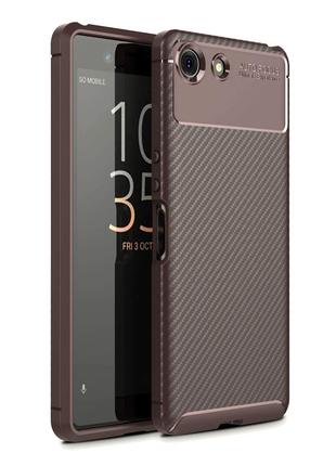 Чехол Carbon Case Sony Xperia Ace Коричневый (hub_zpJZ60151)