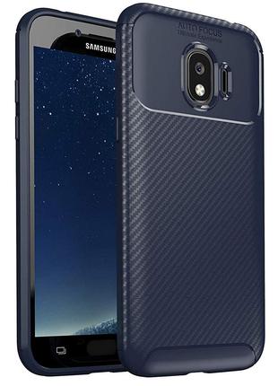 Чехол Carbon Case Samsung J2 Pro 2018 Синий (hub_rdbb27503)