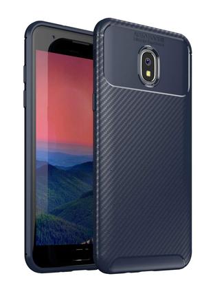 Чехол Carbon Case Samsung Galaxy J3 2018 Синий (hub_lVfm18962)