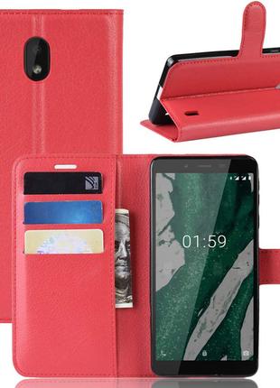 Чехол-книжка Litchie Wallet для Nokia 1 Plus Красный (hub_opYV...
