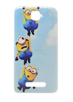 Чехол с рисунком Printed Plastic для Alcatel OneTouch 7041 704...