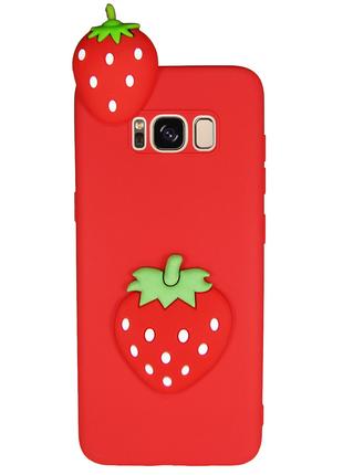 Чехол Cartoon Case 3D для Samsung G955 Galaxy S8 Plus Клубничк...