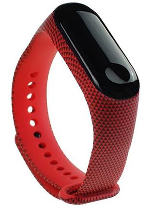 Ремешок Painted Strap для Xiaomi Mi Band 3 / 4 Red Triangle