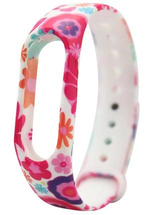 Ремешок Painted Strap для Xiaomi Mi Band 5 / 6 Flowers