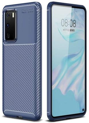 Чохол Carbon Case для Huawei P40 Blue