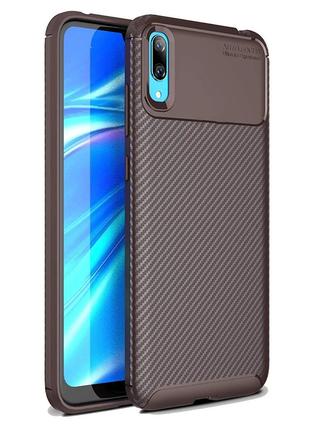 Чехол Carbon Case для Huawei Y7 Pro 2019 Brown