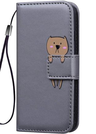 Чехол-книжка Animal Wallet для Samsung Galaxy M20 Bear