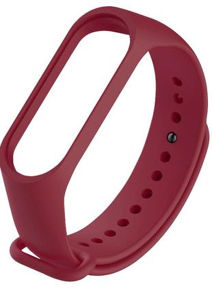 Ремешок Colored Strap для Xiaomi Mi Band 3 / 4 Бордовый