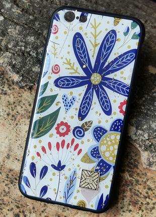 Чохол Epoxy Case для Apple iPhone 6 Plus / 6S Plus Blue Flowers