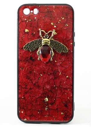 Чехол Epoxy Bee Case для Apple iPhone 5 / 5S / SE Red