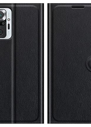 Чехол-книжка Litchie Wallet для Xiaomi Redmi Note 10 Pro Black