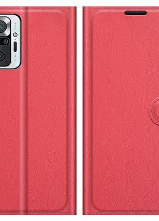 Чехол-книжка Litchie Wallet для Xiaomi Redmi Note 10 Pro Red