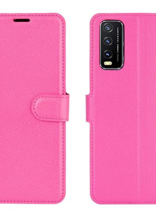 Чехол-книжка Litchie Wallet для Vivo Y20 Rose