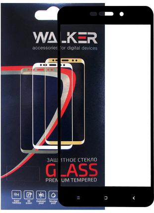 Защитное стекло Walker 3D Full Glue для Xiaomi Redmi 4A Black
