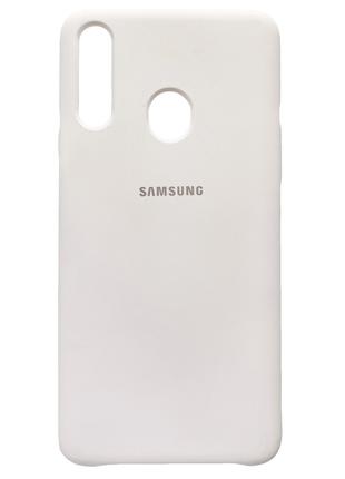 Чехол Silicone Case Samsung Galaxy A20S White