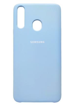 Чехол Silicone Case Samsung Galaxy A20S Light Blue