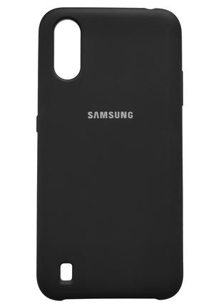 Чехол Silicone Case Samsung Galaxy A01 Black
