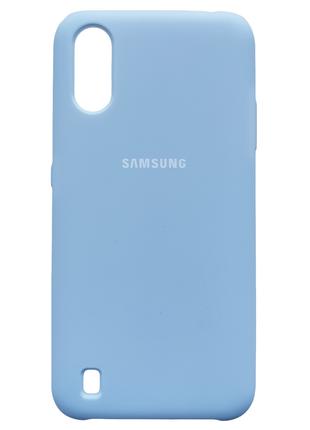 Чехол Silicone Case Samsung Galaxy A01 Light Blue
