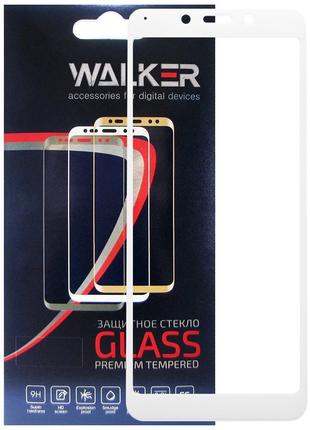 Защитное стекло Walker 3D Full Glue для Xiaomi Redmi 6 / 6A White