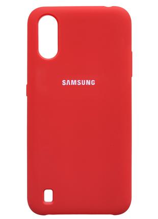 Чехол Silicone Case Samsung Galaxy A01 Red
