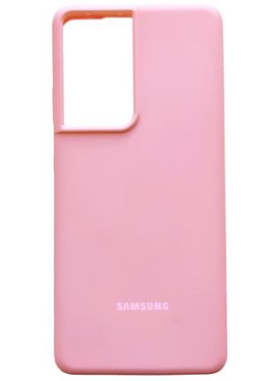 Чехол Silicone Case Samsung Galaxy S21 Ultra Light Pink