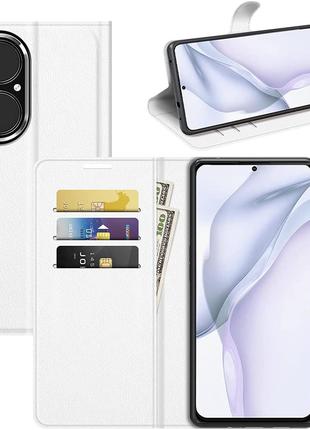 Чехол-книжка Litchie Wallet Huawei P50 Pro White