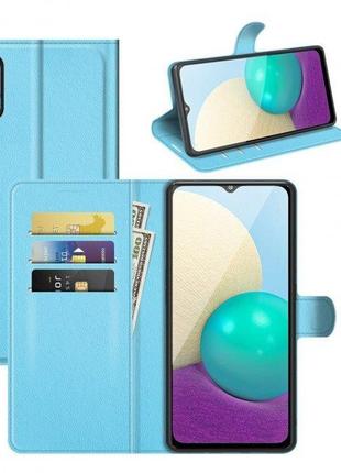 Чехол-книжка Litchie Wallet Samsung Galaxy A02 Light Blue