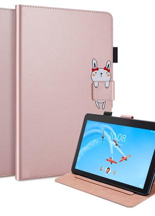 Чехол-книжка Animal Wallet Lenovo Tab E10 Rabbit Розовое золото
