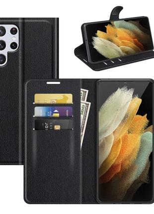 Чехол-книжка Litchie Wallet Samsung Galaxy S22 Ultra Black